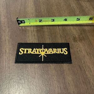 Stratovarius Black & Yellow Logo Rectangular Rectangle Iron On Appliqué Patch